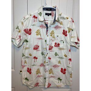 3 for $15 Eighty Eight Platinum Men’s "Hawaiian Islands" White Button-Down Shirt